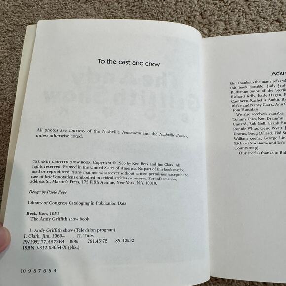 The Andy Griffith Show Book by Ken Beck & Jim Clark Autographed Rodney Dillard - Picture 5 of 8